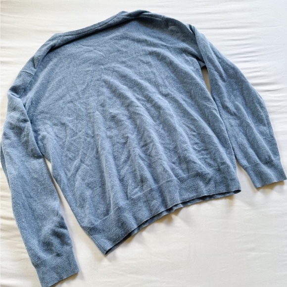 Polo by Ralph Lauren 100% Cashmere Blue V-Neck Sweater Size: L - Picture 2 of 5